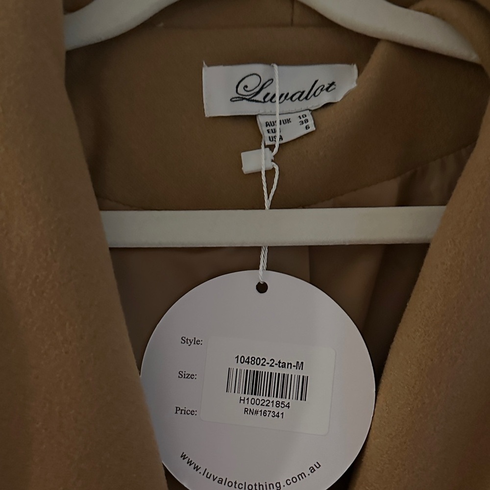 Brown Belted Women's Coat - Picture 2 of 3